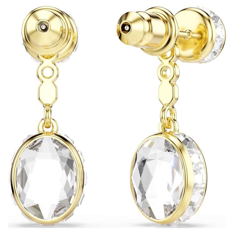 Chroma drop earrings Mixed cuts, Multicolored, Gold-tone plated